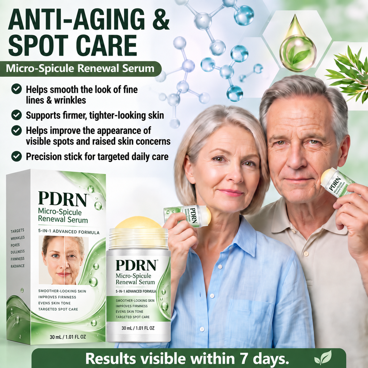 PDRN Anti-Aging & Spot Care(👨⚕️Smooth Wrinkles • Firm Skin • Improve Visible Spots in 7 Days🕑)