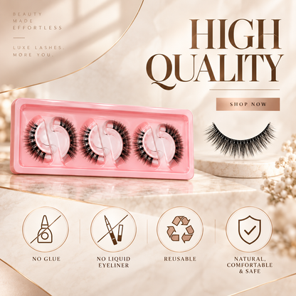 🌺NEW Glue-Free Self-Adhesive Lashes – 3-Second Natural & Reusable
