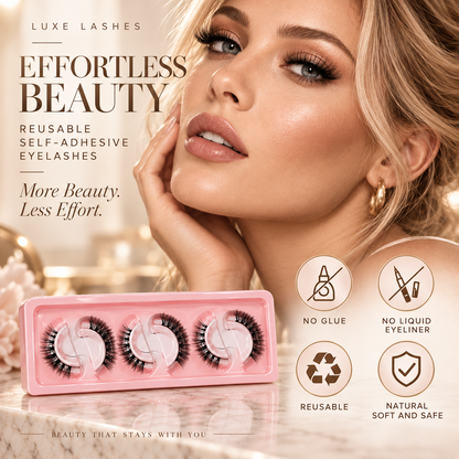 🌺NEW Glue-Free Self-Adhesive Lashes – 3-Second Natural & Reusable
