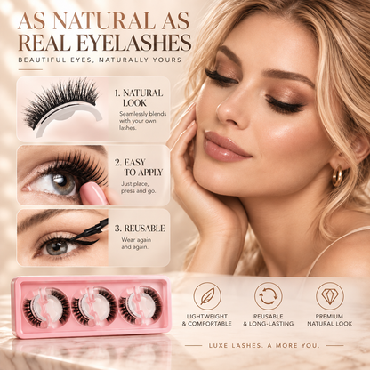 🌺NEW Glue-Free Self-Adhesive Lashes – 3-Second Natural & Reusable